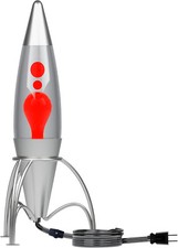 Lâmpada Rocket Lava 17" cera vermelha – luz de movimento retrô – base de alumínio comprar usado  Enviando para Brazil