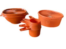 2 tigelas Tupperware Harvest laranja Servalier Astro com tampas copos de medição comprar usado  Enviando para Brazil