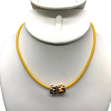Gargantilha ou pulseira de silicone amarelo brilhante Amore & Baci com contas com estampa de animais comprar usado  Enviando para Brazil