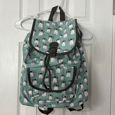 Mochila azul-petróleo com estampa de gato e aba de fivela comprar usado Mochila azul-petróleo com estampa de gato e aba de fivela comprar usado  Enviando para Brazil