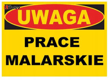 BTO-38 - ZNAK TABLICA BUDOWLANA - PRACE MALARSKIE LIBRES POLSKA SP  na sprzedaż  PL