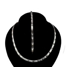 Edelstahl collier halskette gebraucht kaufen  Leipzig