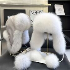 Novo Chapéu Caçador de Pele de Raposa Falsa Russa Ushanka Quente Aba de Orelha Bonés de Esqui Inverno comprar usado  Enviando para Brazil