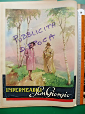Pubblicità 1940 impermeabili usato  Russi