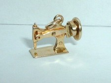 Pingente charme vintage de ouro amarelo 14k para máquina de costura móvel comprar usado  Enviando para Brazil