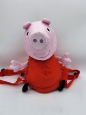 Mochila de pelúcia Peppa Pig com detalhes bordados bolsa infantil 14"  comprar usado  Enviando para Brazil
