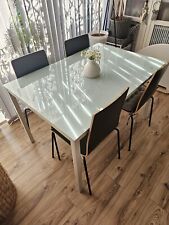 White glass dinning for sale  LONDON