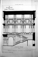 Escada design antigo cidade mansão Davison construtor 1891 arquitetura R vitoriana comprar usado  Enviando para Brazil