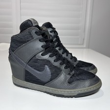 Tênis anabela Nike Dunk Sky Hi preto metálico hematita cunhas EUA 9 #37960 comprar usado  Enviando para Brazil