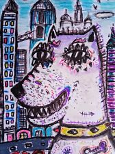 Tableau chien ville d'occasion Tableau chien ville d'occasion  Meudon