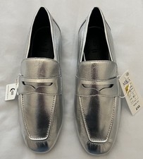Metallic silver leather for sale  GLASGOW
