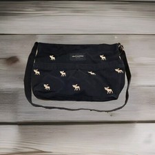 Bolsa tote Abercrombie New York A&F ombro costurada logotipo alce lona azul marinho comprar usado  Enviando para Brazil