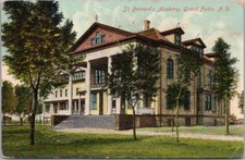 1910 Grand Forks, Dakota do Norte cartão postal ST. BERNARD'S ACADEMY edifício escolar comprar usado  Enviando para Brazil