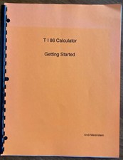 T I 86 Calculator Getting Started, Andi Marenstein 2001, How To Use A Calculator comprar usado  Enviando para Brazil