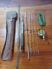 Usado, Kit de couro vintage Union Hardware haste de fundição de bambu dividida e molinete 5 peças 73" comprar usado  Enviando para Brazil