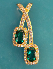 Novo pingente de colar de cristal folheado a ouro prata esterlina PAJ .925 comprar usado  Enviando para Brazil