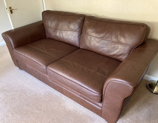 Seater leather sofa for sale  GLASGOW