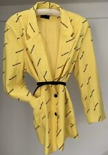 Mini vestido blazer amarelo unissex marca aberta grande gola V Balenciaga comprar usado  Enviando para Brazil