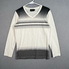 Camiseta Feminina Estampa Listrada Vintage Y2K Emporio Armani Grande Branca Manga Longa comprar usado  Enviando para Brazil