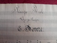 Antico spartito manoscritto usato  Possagno