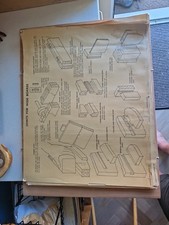 Vintage woodwork chart for sale  HOLT
