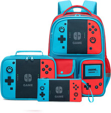 Usado, Mochila 3 en 1 para ninos con lonchera y diseno gamer rojo y azul escolar comprar usado  Enviando para Brazil