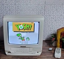 Usado, Panasonic PV-M1379W 13" CRT TV VHS FM VCR combo jogos retrô limpo testado BOM comprar usado  Enviando para Brazil