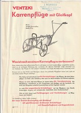 Prospekt ventzki karrenpflüge gebraucht kaufen  Döbeln