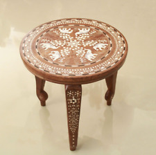 Mesa redonda de trabalho incrustada esculpida em elefante aparência vintage pau-rosa dobrável comprar usado  Enviando para Brazil