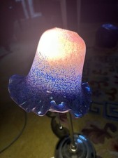 Pair glass lamp for sale  GLASGOW