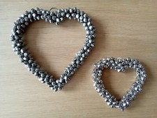 Pair silver hearts for sale  YEOVIL