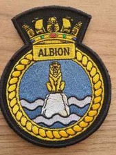 Hms albion embroidered for sale  LISKEARD