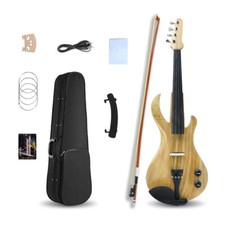 Violino elétrico 4 cordas 4/4 verniz de madeira maciça qualidade profissional violino comprar usado  Enviando para Brazil
