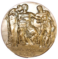 Medallas Bancos 1925 Banco Popular De Milán Old Bank Medal Médaille Des Banque comprar usado  Enviando para Brazil