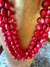 Colar Vintage LUC Coral - Prata Esterlina LUC 925 CN Vermelho Brilhante comprar usado  Enviando para Brazil