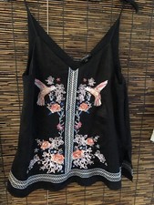 Ladies black embroidered for sale  GLASGOW