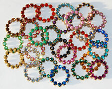 Usado, ARGOLA CIRCULAR VINTAGE SWAROVSKI STRASS CORES SORTIDAS • 25mm comprar usado  Enviando para Brazil