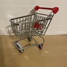 Usado, Mini boneca tamanho cromado carrinho de compras rodas rolantes e assento puxável de trabalho vermelho comprar usado  Enviando para Brazil
