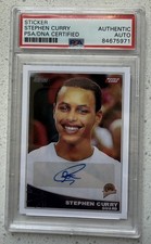 2009 Topps Stephen Curry Rookie RC Naklejka #321 Autograf PSA / DNA na sprzedaż  Wysyłka do Poland