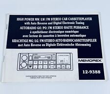 Memorex 9388 car for sale  HOOK