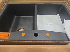 Pia dupla Kohler Kennon montagem dupla Neoroc granito composto 33”, preto fosco comprar usado  Enviando para Brazil