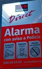 * Cartel Disuasorio Central Alarma 33 x 21 cm Securitas comprar usado  Enviando para Brazil