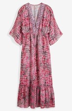 Maxikleid pink hellbraun gebraucht kaufen  Deutschland