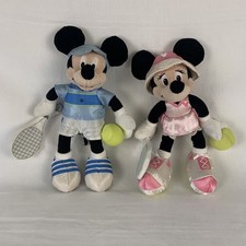 10” DISNEY STORE MICKEY MOUSE & MINNIE MOUSE JOGANDO TÊNIS DE PELÚCIA , usado comprar usado  Enviando para Brazil