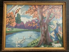 Vintage needlepoint framed for sale  Davenport