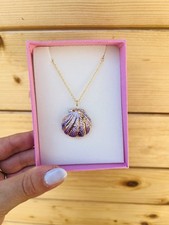 Collana conchiglia lilla usato  Francofonte