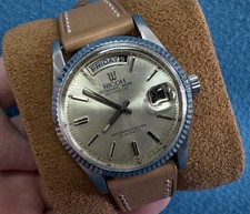 Relógio masculino Ricoh President automático dinâmico largo 36 mm data do dia vintage comprar usado  Enviando para Brazil