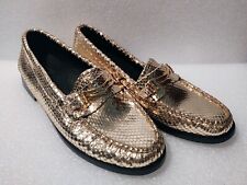 G.H. Mocassim feminino Bass Weejuns Lilianna Keeper Bit dourado cobra tamanho 9,5 M NOVO, usado comprar usado  Enviando para Brazil