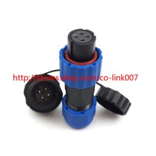 Conectores SD13 4 pinos à prova d'água, plugue conector LED anteparo de alimentação CA DC, usado comprar usado  Enviando para Brazil