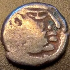 Usado, Dracma de prata 400-500 dC Índia. Moeda/balote/barra antiga Valabhi King Madasena. comprar usado  Enviando para Brazil